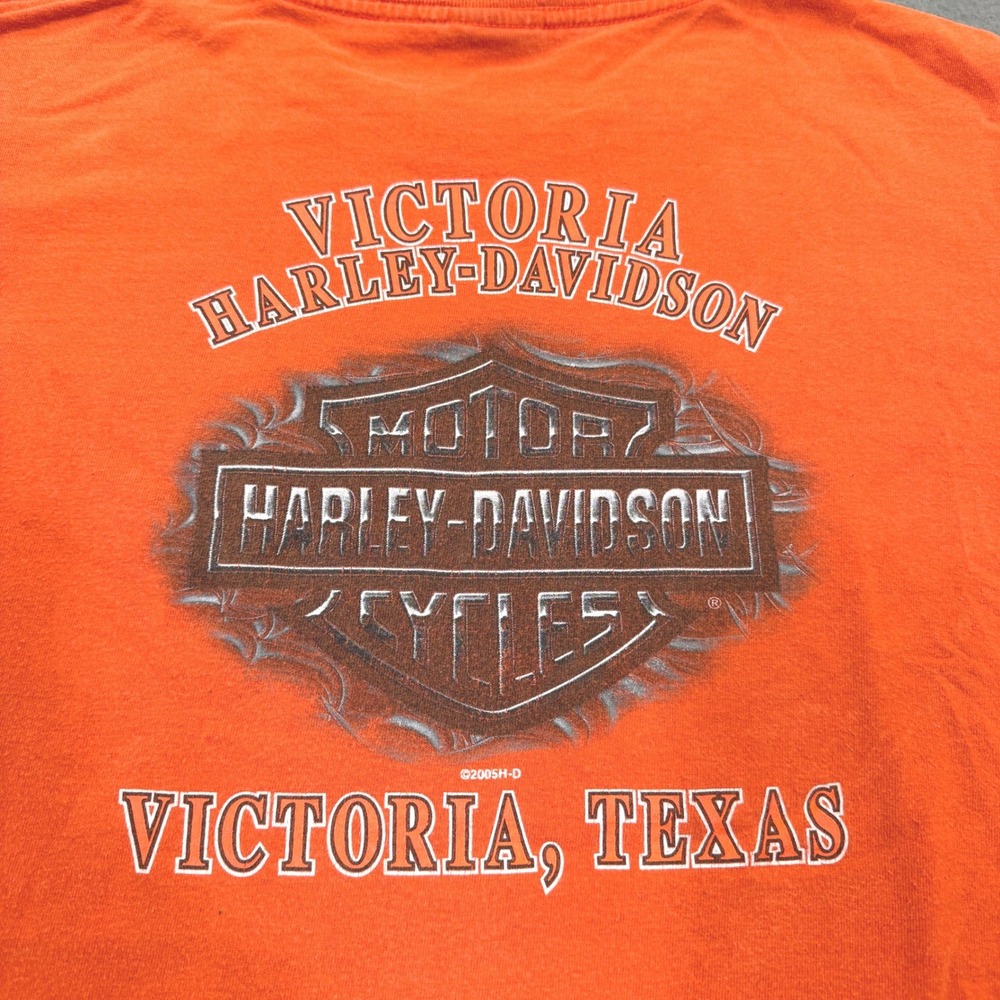 Vintage Harley-Davidson Victoria Texas Pocket Shirt Men XL Holoubek 2005 USA